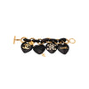 Secondhand Wooden Heart Charm Bracelet - '90s