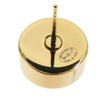 Chanel Gold Plated Enamel Logo Button Bullet Back Earrings Secondhand