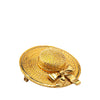 Chanel Gold Plated Straw Hat Brooch Secondhand
