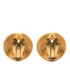 Chanel CC Gold Plated Round Clip On Earrings Secondhand