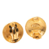 Chanel CC Gold Plated Round Clip On Earrings Secondhand