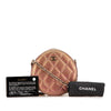 Chanel Quilted Iridescent Lambskin Round Clutch With Chain Secondhand