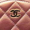 Chanel Quilted Iridescent Lambskin Round Clutch With Chain Secondhand
