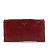 Prada Woven Goatskin Madras Zip Clutch Secondhand