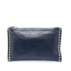 Miu Miu Studded Leather Zip Clutch Secondhand