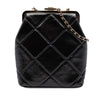 Chanel Small CC Quilted Lambskin Kisslock Frame Clutch Secondhand