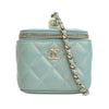 Chanel Mini Quilted Iridescent Caviar Pearl On Top Vanity Case With Chain Secondhand