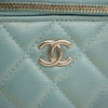 Chanel Mini Quilted Iridescent Caviar Pearl On Top Vanity Case With Chain Secondhand