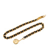 Chanel Gold Plated Leather Woven Medallion Chain Belt Secondhand