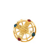 Chanel CC Gold Plated Gripoix Brooch Secondhand