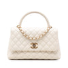 Chanel Small Quilted Caviar Coco Top Handle Bag Secondhand