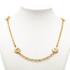 Chanel CC Gold Plated Medallion Station Necklace Secondhand