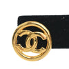 Chanel CC Gold Plated Round Push Back Earrings Secondhand