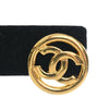 Chanel CC Gold Plated Round Push Back Earrings Secondhand