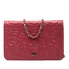 Chanel CC Embossed Lambskin Camellia Wallet On Chain Secondhand