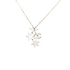 Chanel CC Silver Plated Beads and Rhinestones Star Pendant Necklace Secondhand