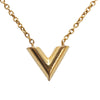 Louis Vuitton Gold Plated Essential V Necklace Secondhand