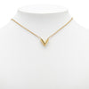 Louis Vuitton Gold Plated Essential V Necklace Secondhand
