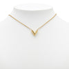 Louis Vuitton Gold Plated Essential V Necklace Secondhand