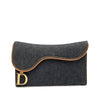 Secondhand Dior Denim Saddle Trifold Continental Wallet