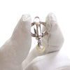 Chanel Silver Plated CC Faux Pearl Drop Clip On Earrings Secondhand