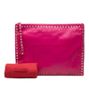 Valentino Large Leather Rockstud Clutch Secondhand