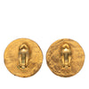 Chanel CC Gold Plated Round Clip On Earrings Secondhand