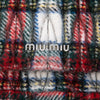 Miu Miu Matelasse Wool Tartan Flap Crossbody Secondhand