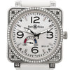 Bell & Ross BR01-97SD 018 SS & Rubber AT Watch with White Shell Dial Secondhand