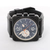 Bell & Ross BR03-94-S 05034 SS & Rubber AT Watch with Black Dial Secondhand