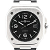 Bell & Ross BR05 1103150 BR05A SS & Rubber AT Black Dial Watch Secondhand