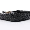 Bottega Veneta Leather Woven Rumple Desiree Shoulder Bag in Black Secondhand