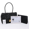 Bottega Veneta Leather Woven Rumple Desiree Shoulder Bag in Black Secondhand
