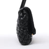 Bottega Veneta Leather Woven Rumple Desiree Shoulder Bag in Black Secondhand