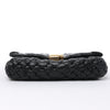 Bottega Veneta Leather Woven Rumple Desiree Shoulder Bag in Black Secondhand