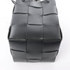Bottega Veneta Cassette Mini Bucket Maxi Intrecciato Leather Handbag in Black Secondhand