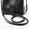 Bottega Veneta Cassette Mini Bucket Maxi Intrecciato Leather Handbag in Black Secondhand