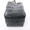 Bottega Veneta Cassette Mini Bucket Maxi Intrecciato Leather Handbag in Black Secondhand