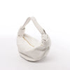 BOTTEGA VENETA Double Knot Mini Leather Handbag in White Secondhand