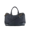 Secondhand Bottega Veneta Intrecciato Leather 2Way Handbag in Navy Blue 194403