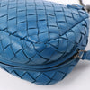 BOTTEGA VENETA Intrecciato Leather Chain Crossbody Bag in Blue Secondhand