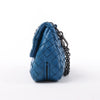 BOTTEGA VENETA Intrecciato Leather Chain Crossbody Bag in Blue Secondhand