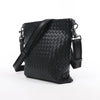 Bottega Veneta VN Intrecciato Leather Crossbody Messenger Bag in Black Secondhand