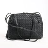 Bottega Veneta Nodini Intrecciato Leather Crossbody Bag in Black Secondhand