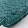 Bottega Veneta Nodini Intrecciato Leather Crossbody Bag in Green Secondhand
