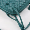 Bottega Veneta Nodini Intrecciato Leather Crossbody Bag in Green Secondhand