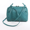 Bottega Veneta Nodini Intrecciato Leather Crossbody Bag in Green Secondhand