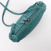 Bottega Veneta Nodini Intrecciato Leather Crossbody Bag in Green Secondhand
