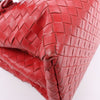 Bottega Veneta Intrecciato Roma Leather Handbag in Red Secondhand