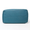 Bottega Veneta Intrecciato Roma Leather Handbag in Blue Secondhand